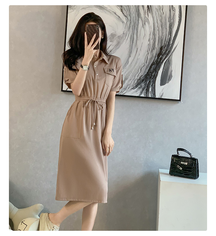 2024 Customized Wholesale Trendy Excessive-High quality New Brief Sleeve Lengthy Informal Elegant Costume for Girls