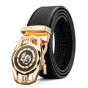 2024 Personalised Males’s PU Leather-based Belt with Fashionable Rotatable Automated Buckle – A Stylish Accent