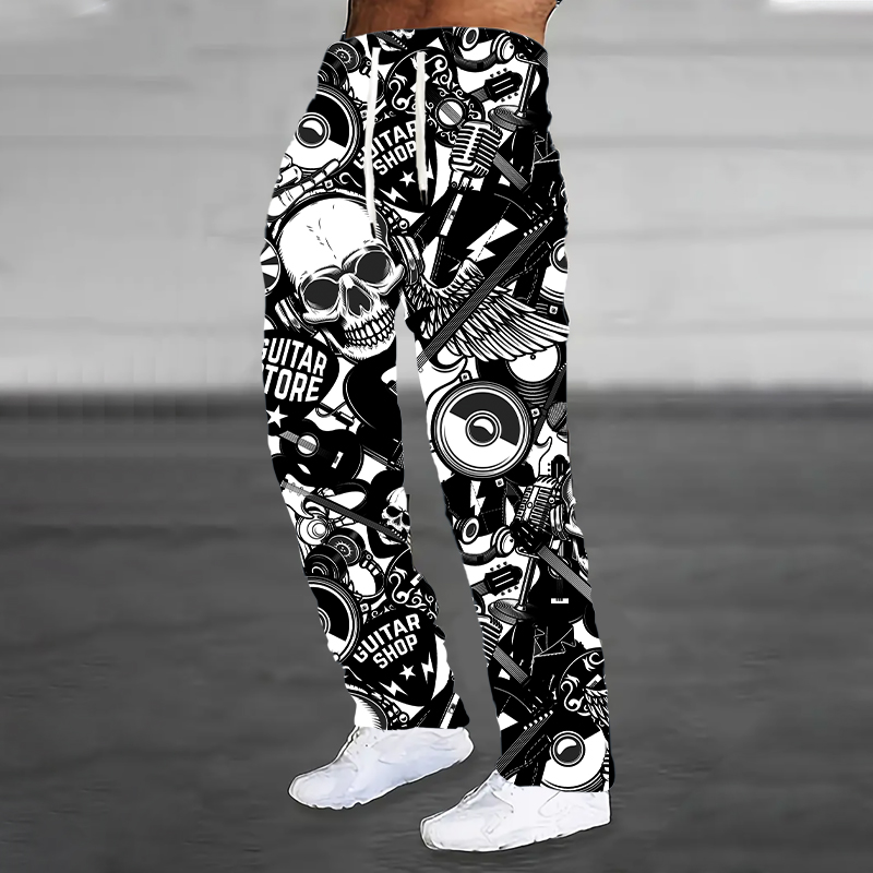 Reasonably priced Unisex Digital Print Trousers with Customized Brand and Drawstring for Males