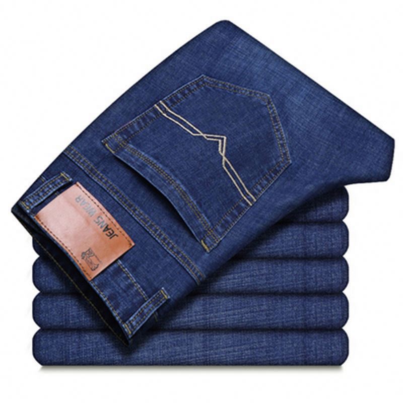 New Vogue Excessive-High quality Wholesale Straight Match Enterprise Informal Stretch Plus Dimension Males's Denims