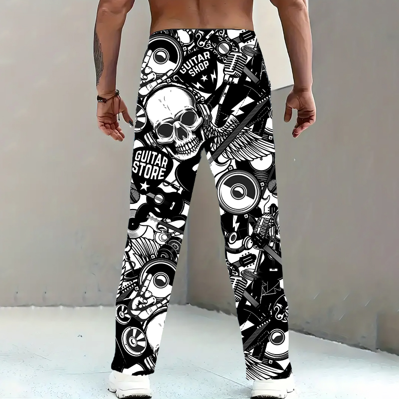 Reasonably priced Unisex Digital Print Trousers with Customized Brand and Drawstring for Males