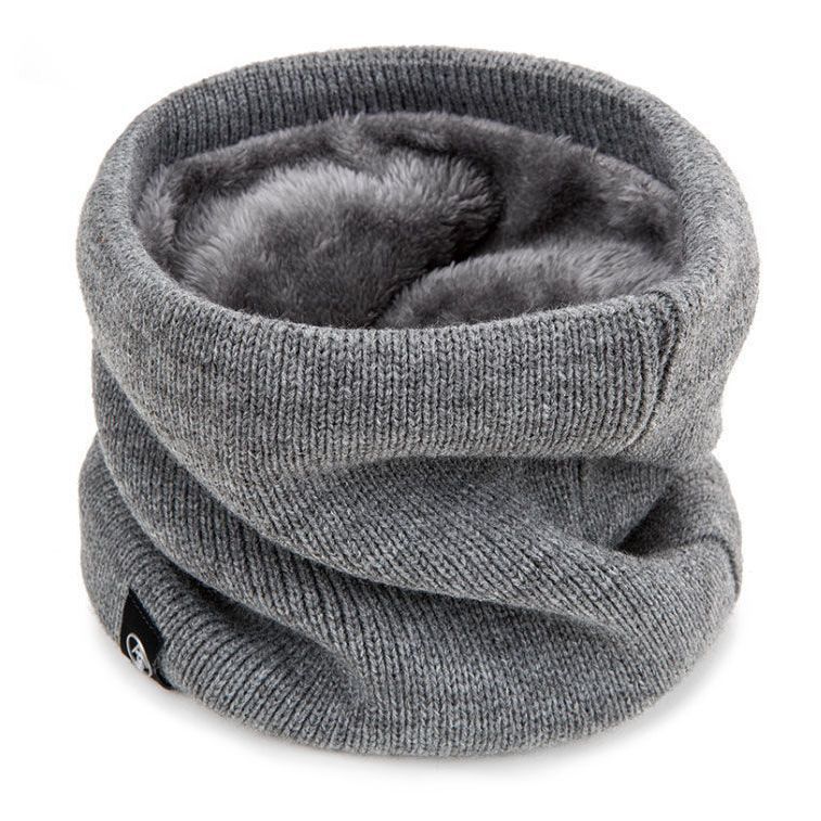 Unisex Winter Neck Hotter Snood Scarf - Thick Knit Fleece Lined and Windproof